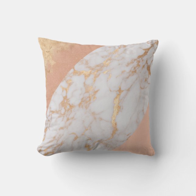 Almofada Peachy Marble Elegance (Frente)