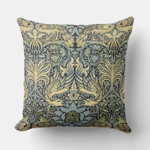 Almofada Peacock and Dragon", por William Morris