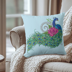 Almofada Peacock e Lotus