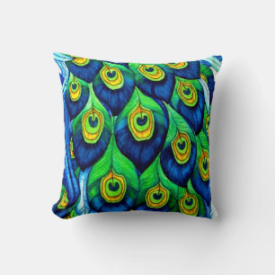 Almofada Peacock Feather Design