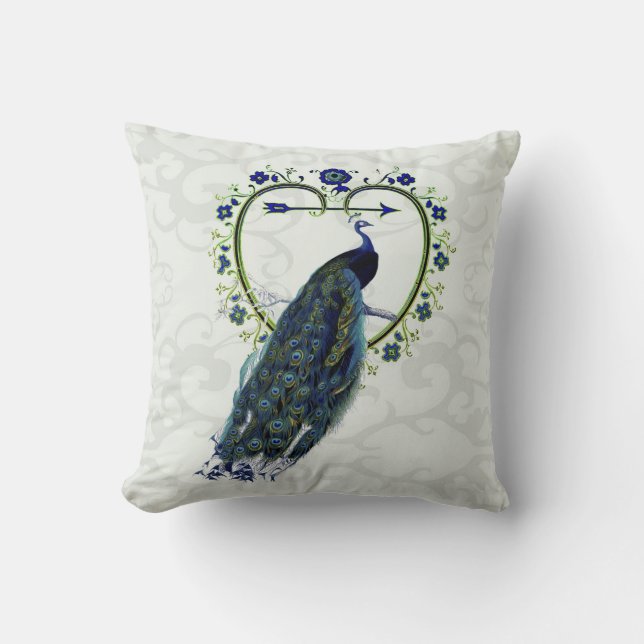 Almofada Peacock ornamental personalizado (Frente)