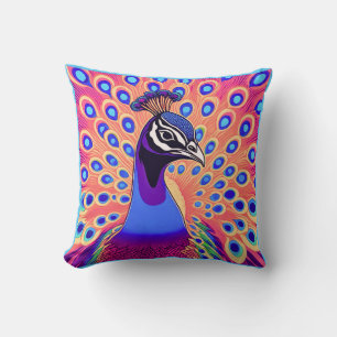 Almofada Peacock Watercolor