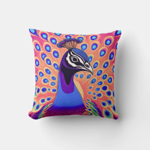 Almofada Peacock Watercolor