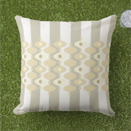 Almofada Pearls e stripes de Cinza bege na moda