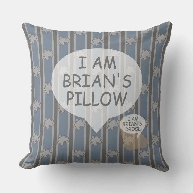 Almofada Peça de Quebra-cabeça personalizável divertida e R (Frente)