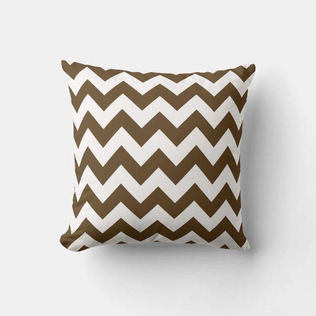 Almofada Pecan Neutral Chevron (Frente)