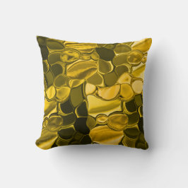 Almofada Peças amarelas ou douradas parecem ouro-metal