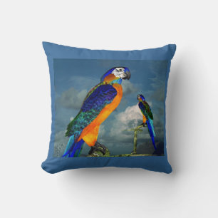 ALMOFADA PEDAÇOS HÍPIDOS / ARA VERMELHA E AZUL