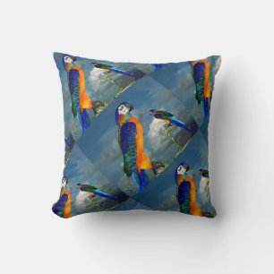 ALMOFADA PEDAÇOS HÍPIDOS / ARA VERMELHA E AZUL