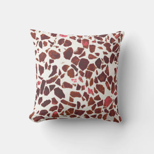 Almofada Pedra Vermelha Abstrato Cherry Red Marble Modern T