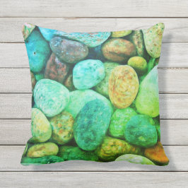 Almofada Pedras Azuis e Verdes Coloridas