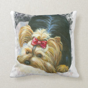 Almofada Peek a Bo Yorkie Yorkshire terrier Travesseiro