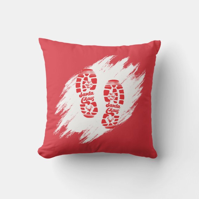 Almofada Pegada de papais noeis (Frente)