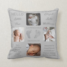 Almofada Pegadas de Cinza Fotográfica Múltipla