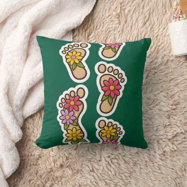 Almofada Pegadas de Flores – Caminhar em Beleza e Alegria (Cobertor)