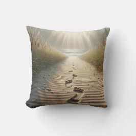 Almofada Pegadas De Praia Em Areia Com Ursos De Sol