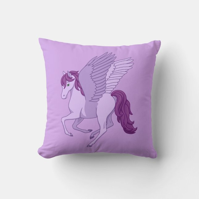 Almofada Pegasus, Cavalo Voador Roxo (Frente)