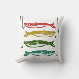 Almofada Peixe Colorido com Ganchos de Peixe