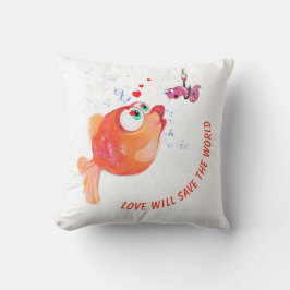 Almofada Peixe Engraçado e Travesseiro decorativo de Verme