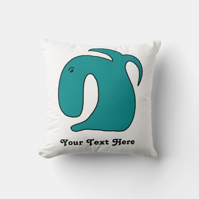 Almofada Peixe magro azul (Frente)