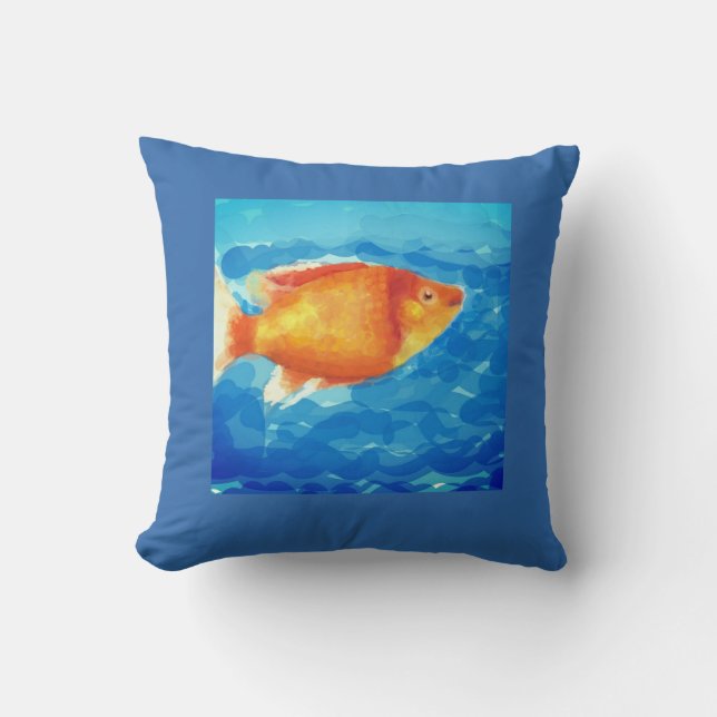 Almofada Peixe pequeno laranja (Frente)