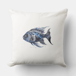 Almofada Peixe Preto Luxuoso Grande
