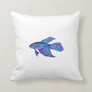 Almofada Peixes azuis de Betta