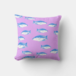 Almofada Peixes azuis em lilás