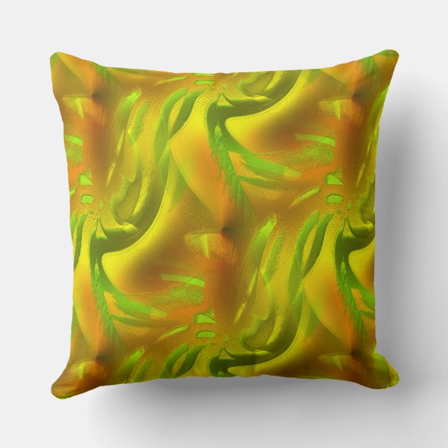 Almofada Pele de laranja verde digital com textura grossa a (Verso)