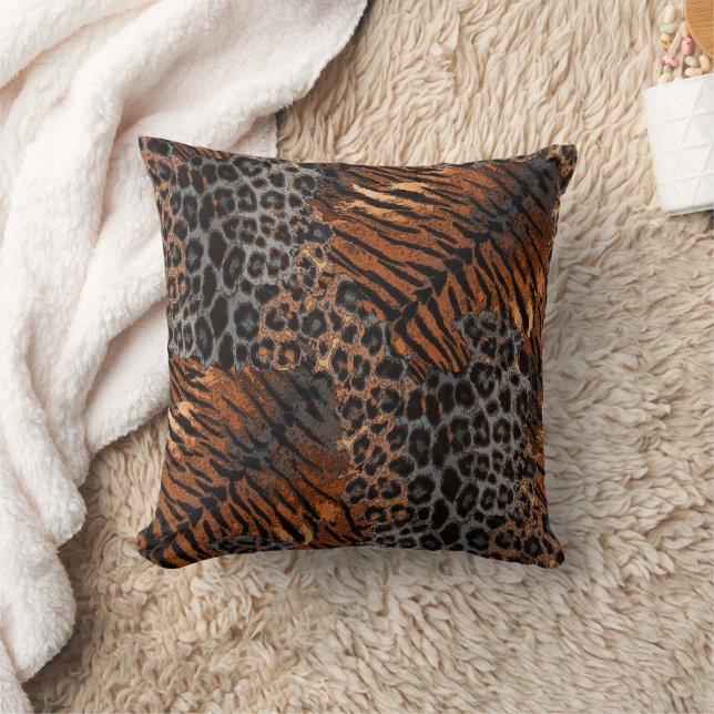Almofada Pele de tigre leopardo na moda (Cobertor)