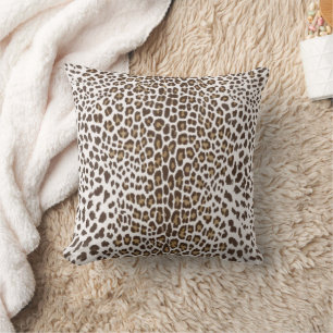 Almofada Pele Leopardo Branca