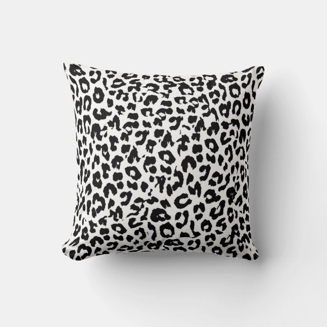 Almofada Peles com Pele de Impressão Leopard (Frente)