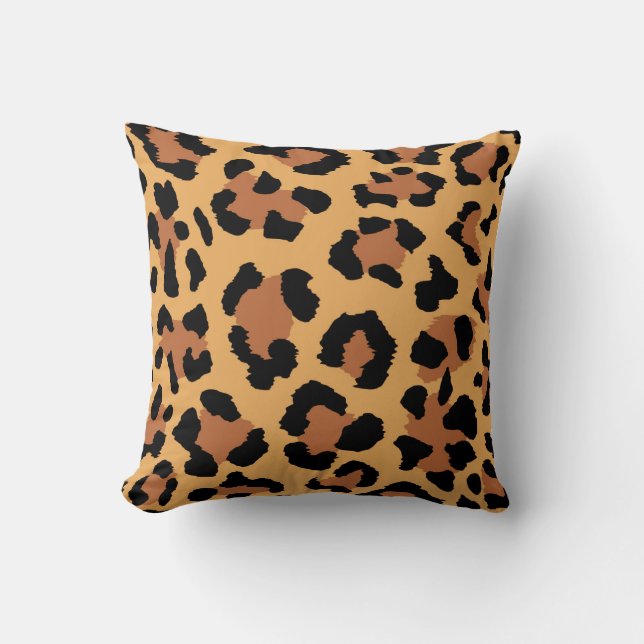 Almofada Peles-leopardo abstrato (Frente)