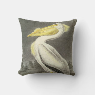 Almofada Pelicano branco americano por Audubon