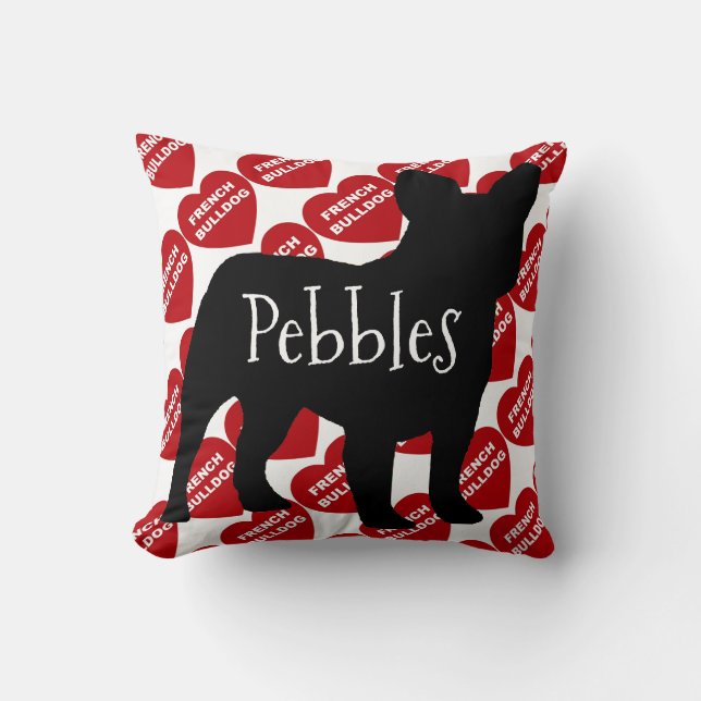 Almofada Pelo amor de um cachorro-grande francês (Frente)
