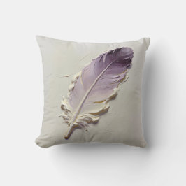 Almofada Pena Lavanda em Roxo Empoeirado Decoração Moderna