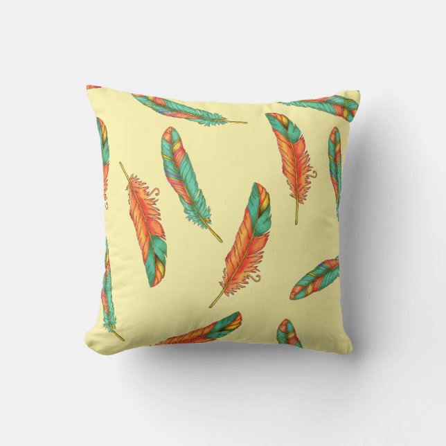 Almofada Penas do travesseiro decorativo (Frente)