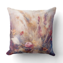 Penas Florais de Boho Cream Vermelho Rosa