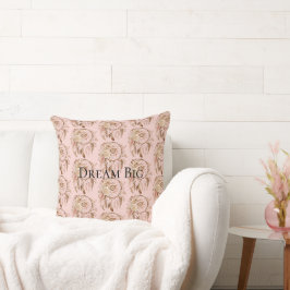 Almofada Penas Flóridas Rosa-Esbranquiçadas, Sonhadora