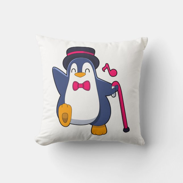 Almofada Penguin como Groom com Tie (Frente)