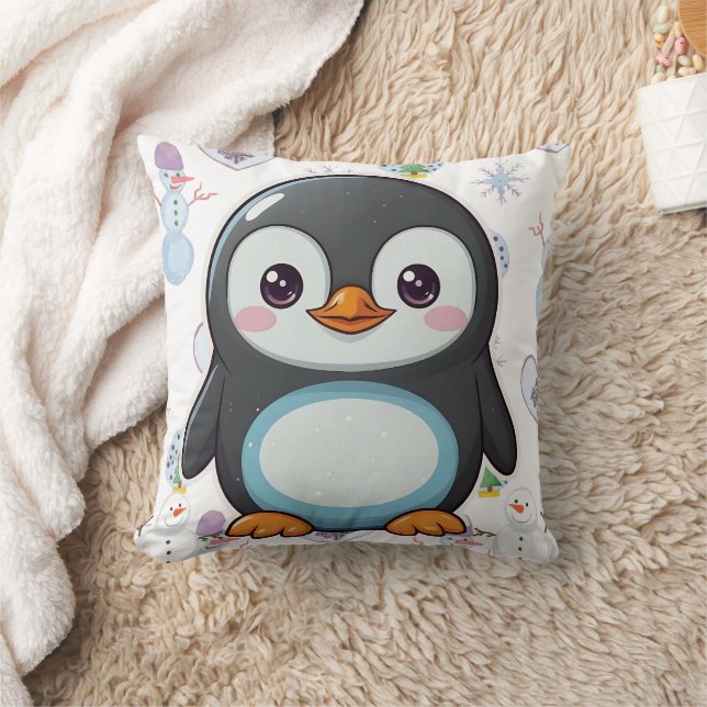 Almofada Penguin Cute Kawaii Baby Impressão (Cobertor)