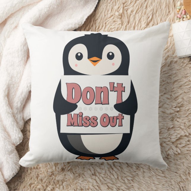 Almofada Penguin Sign: Don’t Miss Out (Cobertor)