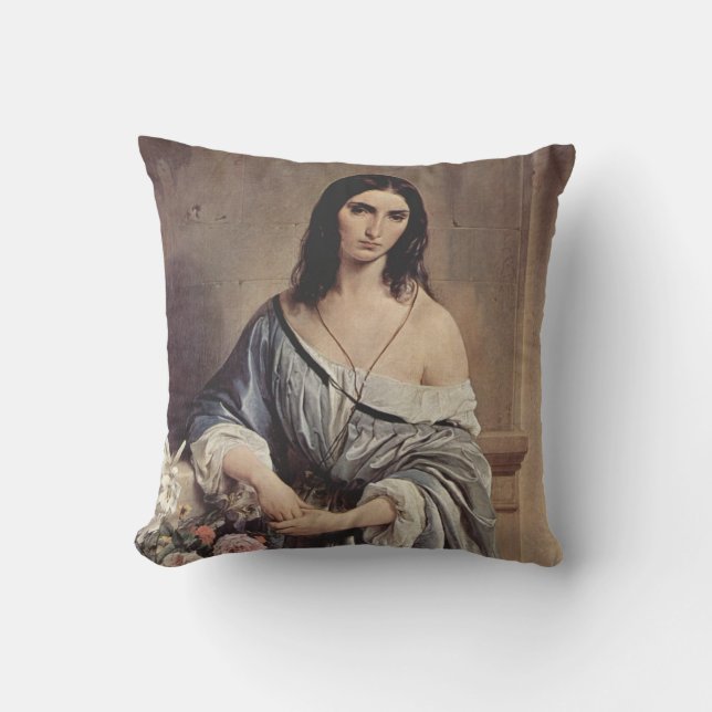 Almofada Pensamentos melancólicos (por Francesco Hayez) (Frente)