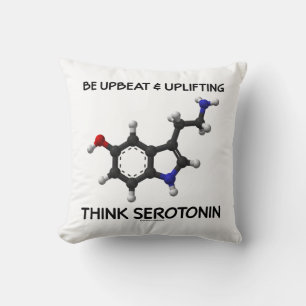 Almofada Pense Em Molécula De Serotonina, Seja Elevada E El