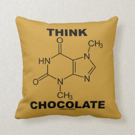 Almofada Pense o chocolate (a química da molécula do