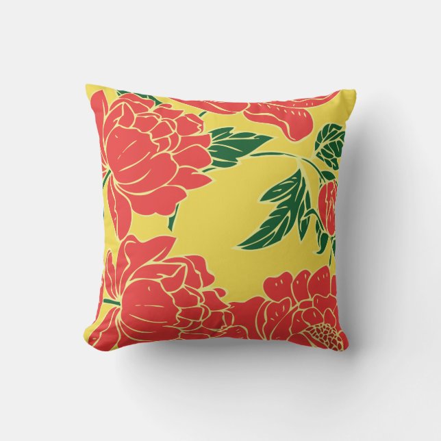 Almofada Peônias Vermelhas (Frente)