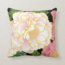 Almofada Peonies Rosa Japoneses - Kimono Floral