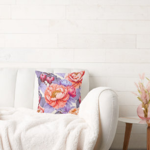 Almofada Peônio Laranja e Travesseiro decorativo Cardíaco S