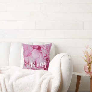 Almofada Peony Blossom Rosa para amantes de flores e jardin