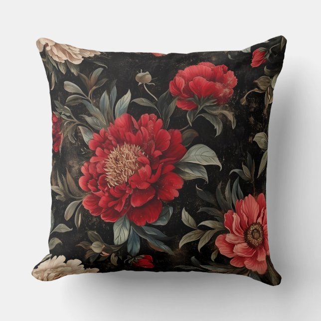 Almofada Peony Noel Botanical espumante (Frente)